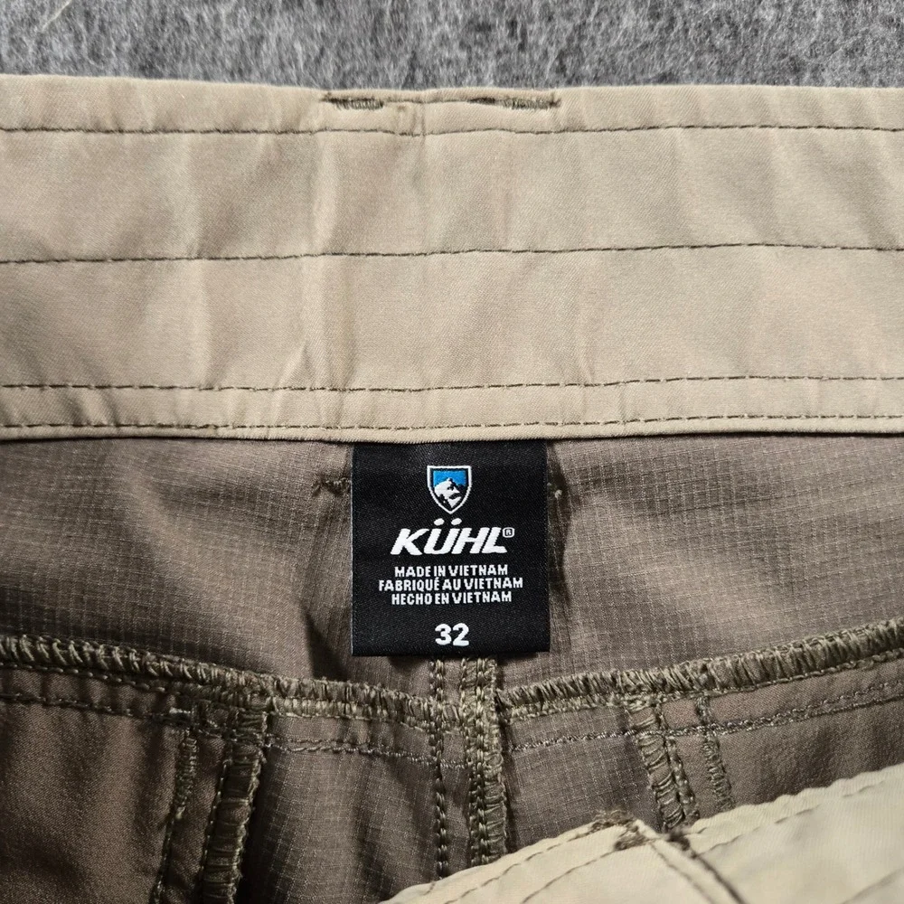KUHL Silencr Kargo Shorts Mens 32 Brown Softshell Hiking Outdoor Gorpcore
